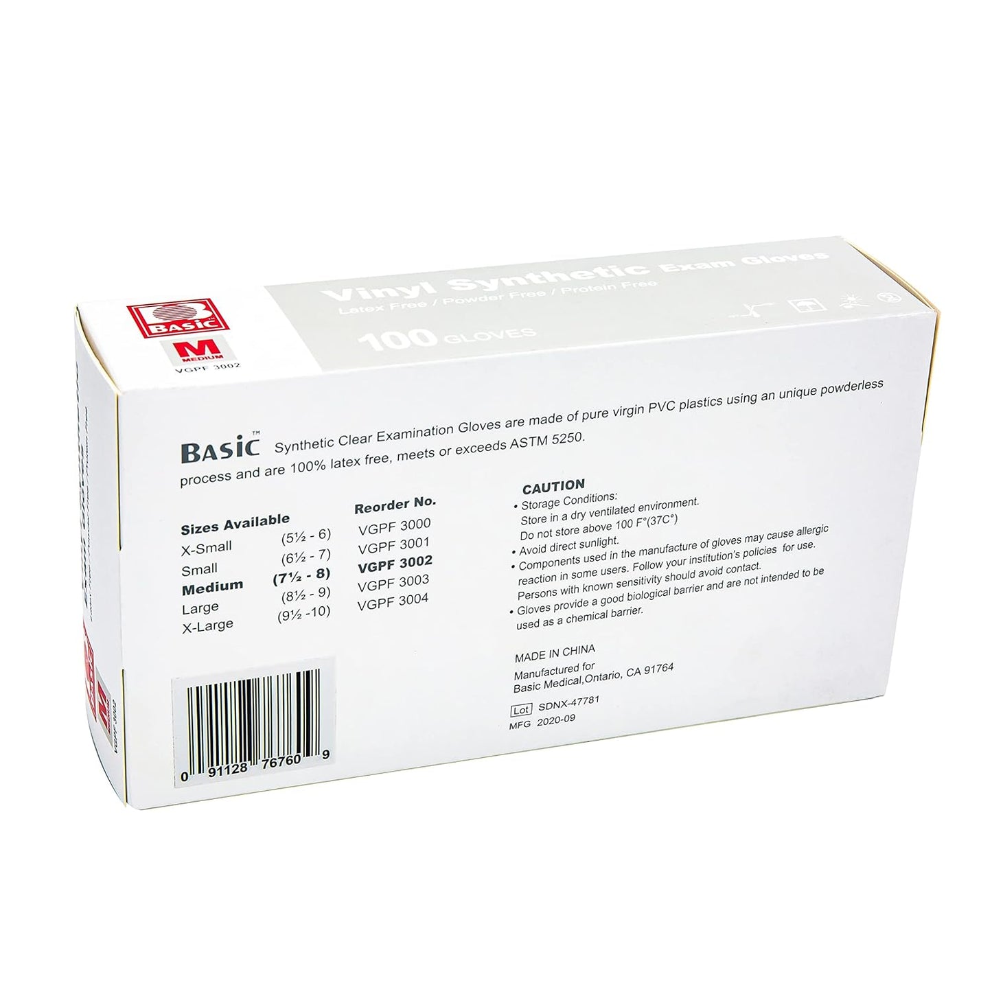 Vinyl Examination Gloves, Powder-Free