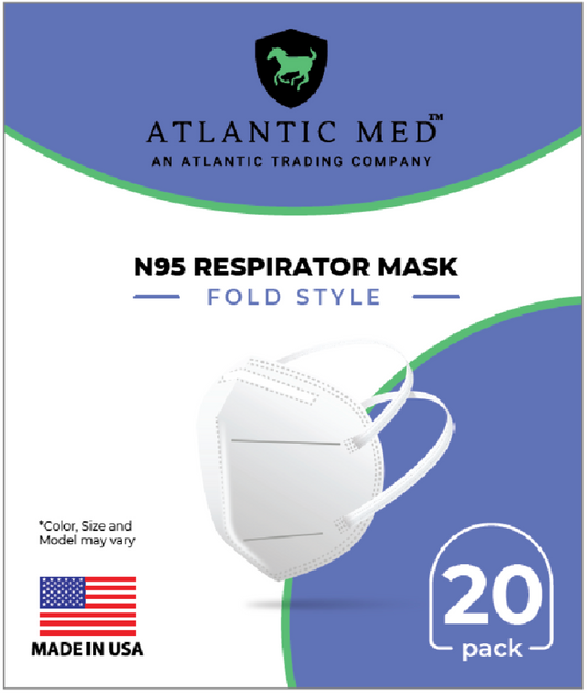 Surgical N95 / N95 Respirator Masks (20/box), NIOSH Approved, Made-In-USA